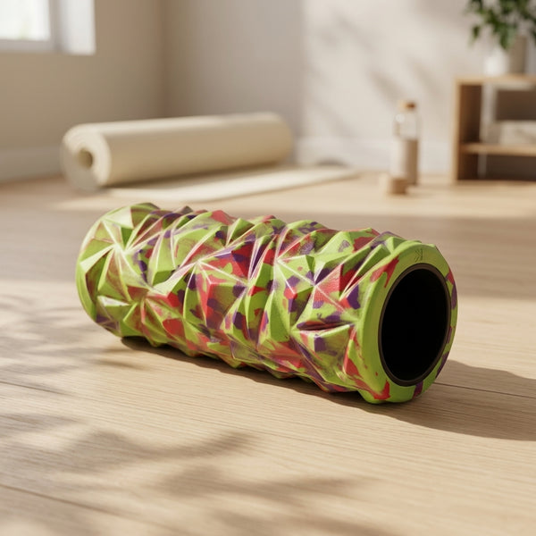 Premium Peak Deep Tissue Trigger-Point Foam Roller on minimalist oak floor - Clerina