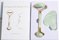 Complete jade facial roller and Gua Sha set - at-home luxury beauty tools