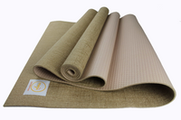 Texture close-up of biodegradable jute fibers woven for superior hand-foot traction