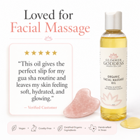 Active botanical ingredients: organic rosehip, jojoba, and facial massage oils