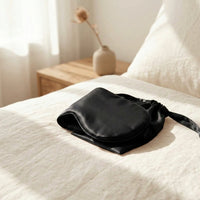 Mulberry Silk Sleep Mask Set - Silky Black Clean Premium Edition - Clerina